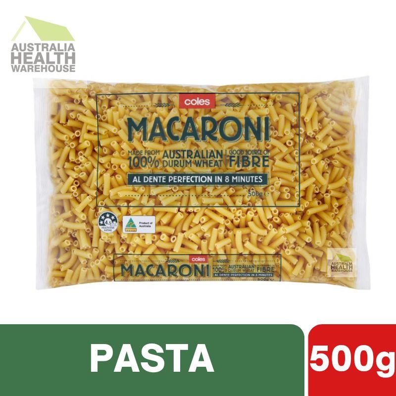 [Expiry: 27/10/2027] Coles Durum Wheat Pasta Macaroni 500g