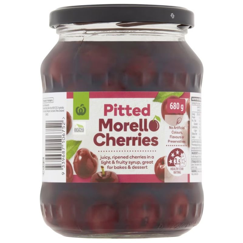 Woolworths Pitted Morello Cherries 680g