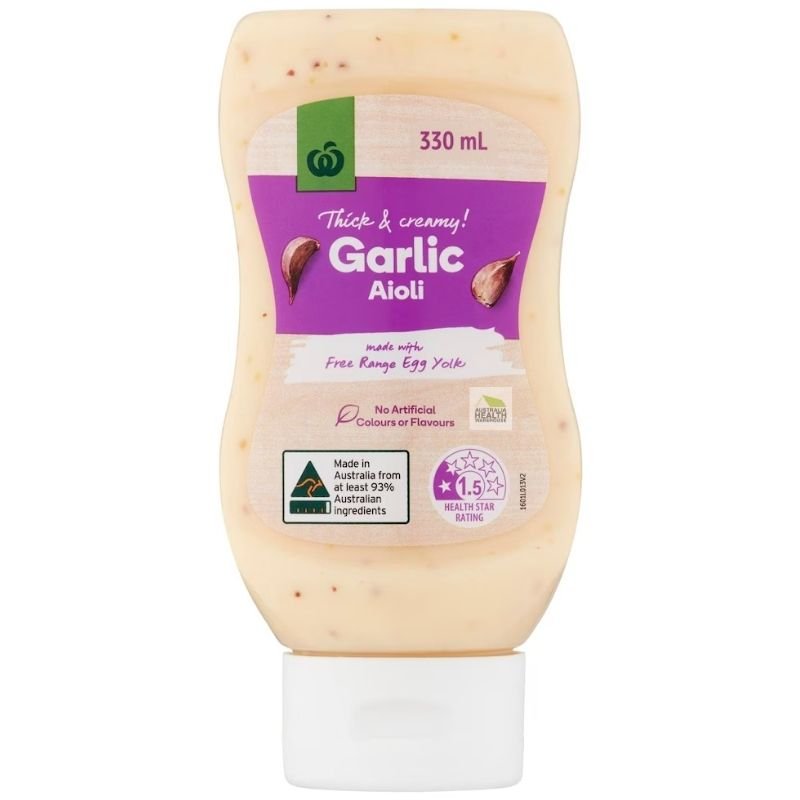 [Expiry: 01/2027] Woolworths Garlic Aioli 330mL