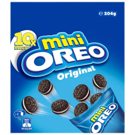 [Expiry Date: 21/04/2027] Oreo Mini Cookies Original Bags 10 Pack 204g