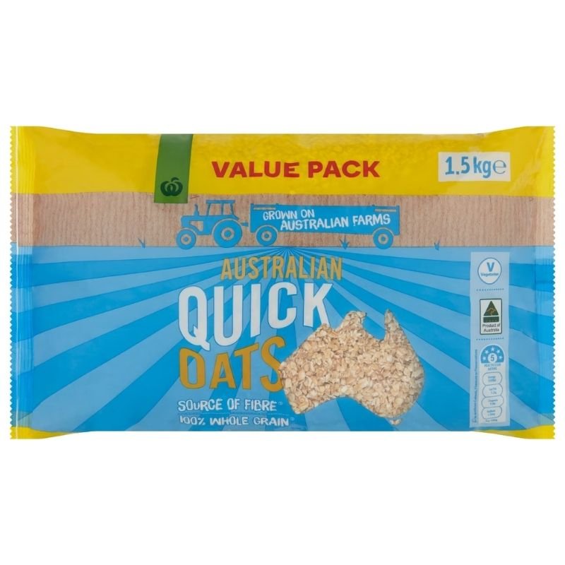 [Expiry Date: 25/02/2027]  Woolworths Australian Quick Oats 1.5kg