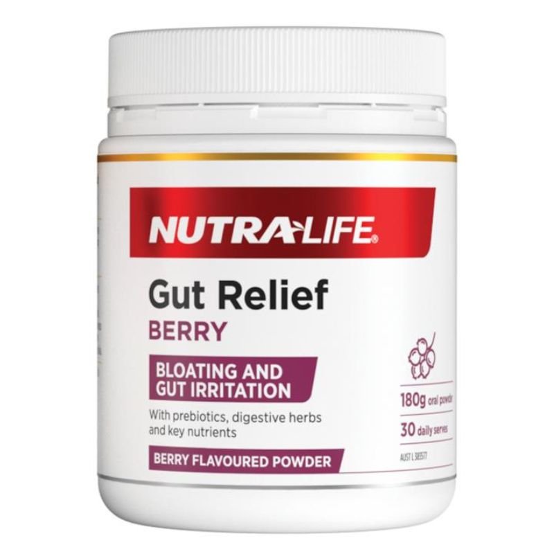 [Expiry: 10/2026] Nutra-Life Gut Relief Berry Flavour 180g