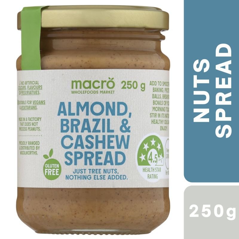 [Expiry: 18/02/2027] Woolworths Macro Almond, Brazil & Cashew Spread 250g