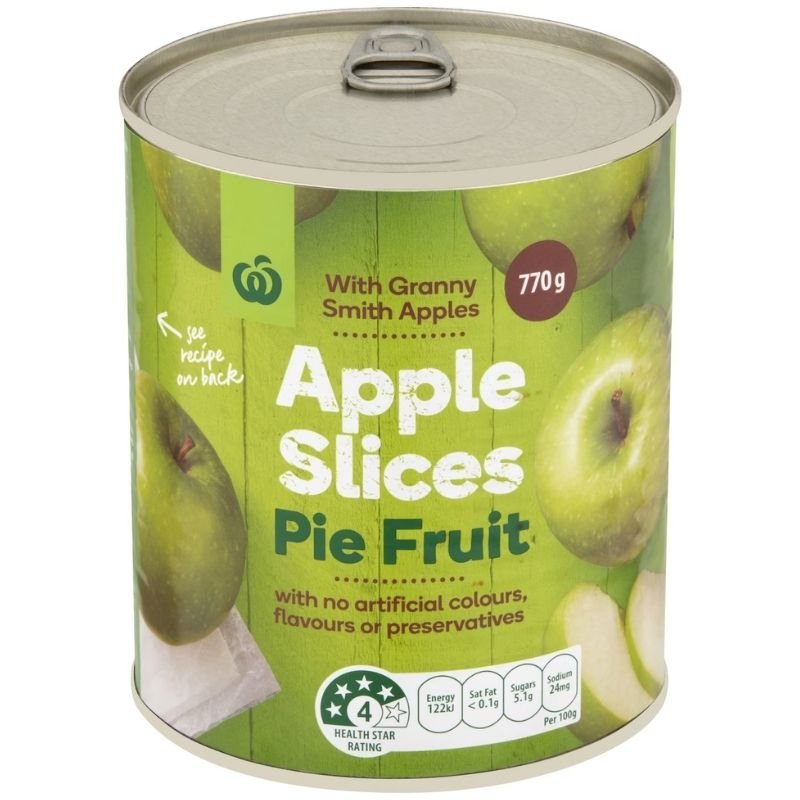 [Expiry Date: 30/04/2028] Woolworths Apple Slices Pie Fruit 770g