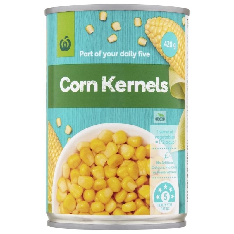 [Expiry: 30/04/2027] Woolworths Corn Sweet Kernels 420g |Oz Mart