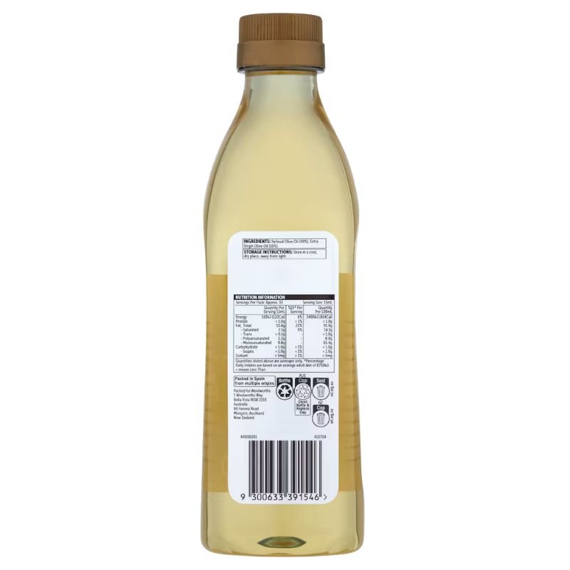 [CLEARANCE Expiry Date: 26/08/2026] Woolworths Mediterranean Mellow Olive Oil 500mL