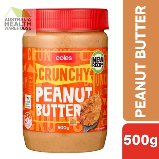 Coles Crunchy Peanut Butter 500g