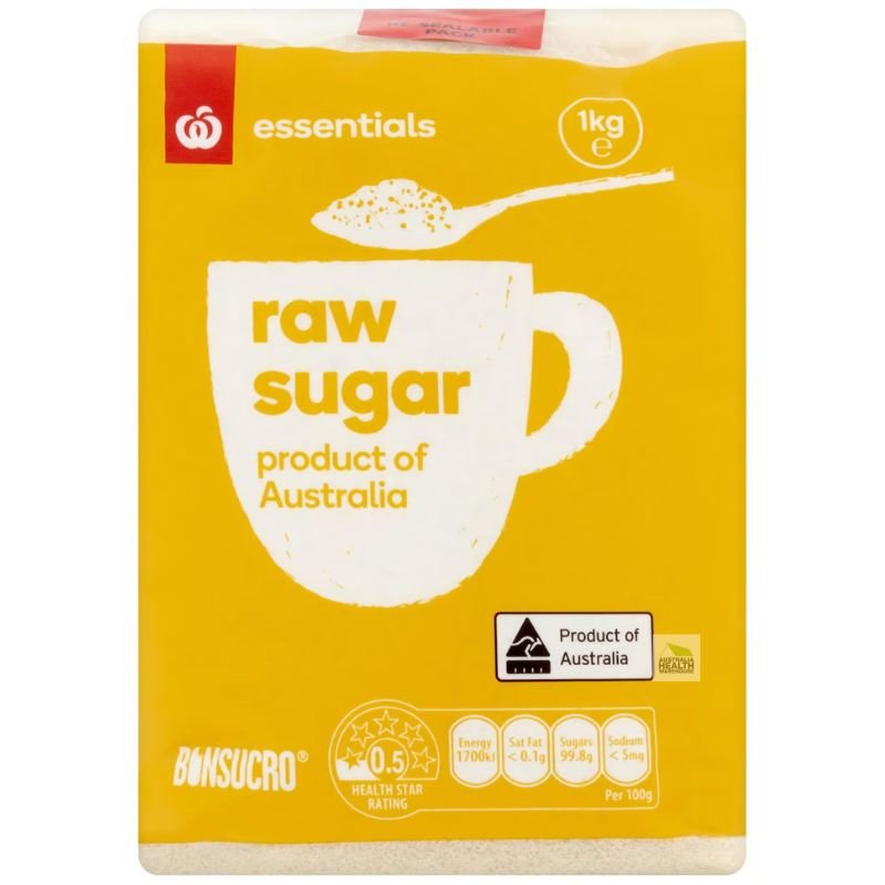 [Expiry: 30/04/2030] Woolworths Essentials Raw Sugar 1kg