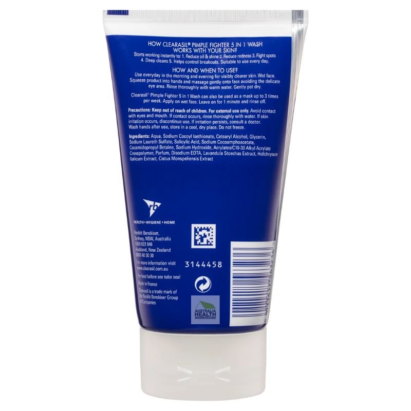 [Expiry: 05/2027] Clearasil Pimple Fighter 5 in 1 Wash 150mL