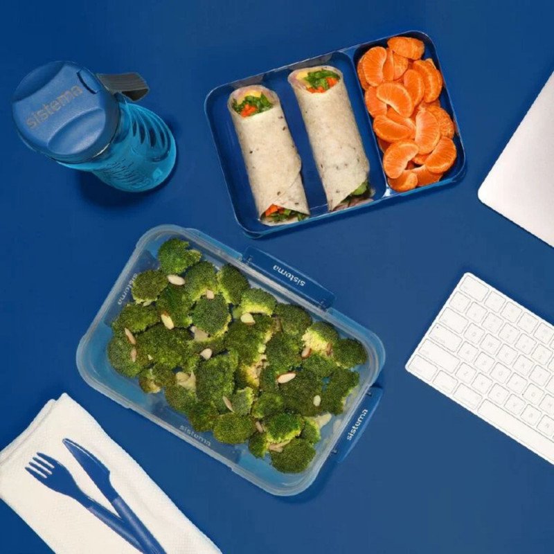 Sistema To Go Rectangle Stax Food Container 2.2 Litre (Blue)