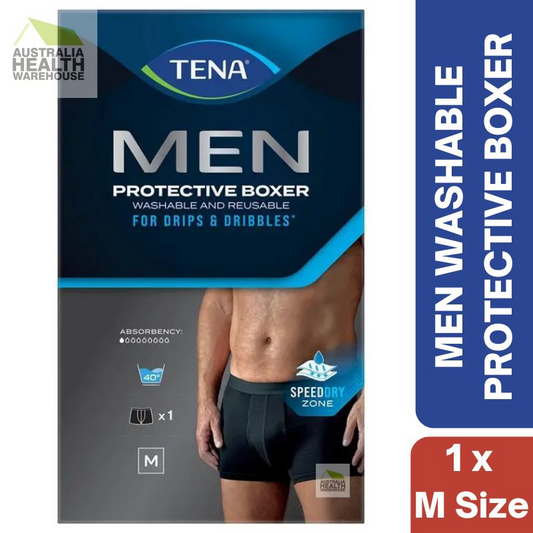 Tena Men Washable Protective Underwear Boxer (Medium Size) 1 Pack