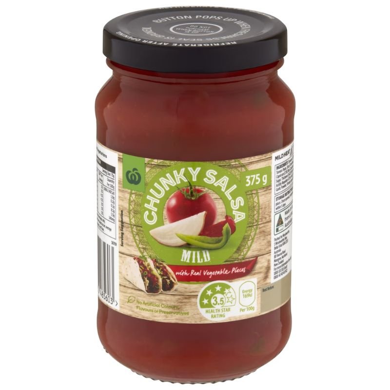 Woolworths Chunky Salsa Mild 375g