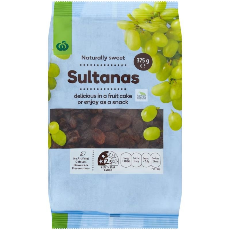 [CLEARANCE Expiry: 21/05/2026] Woolworths Sultanas 375g