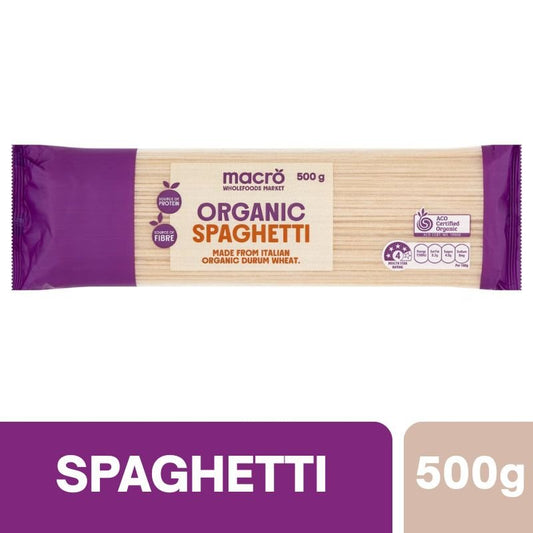 [Expiry Date: 27/05/2027] Woolworths Macro Organic Spaghetti Pasta 500g