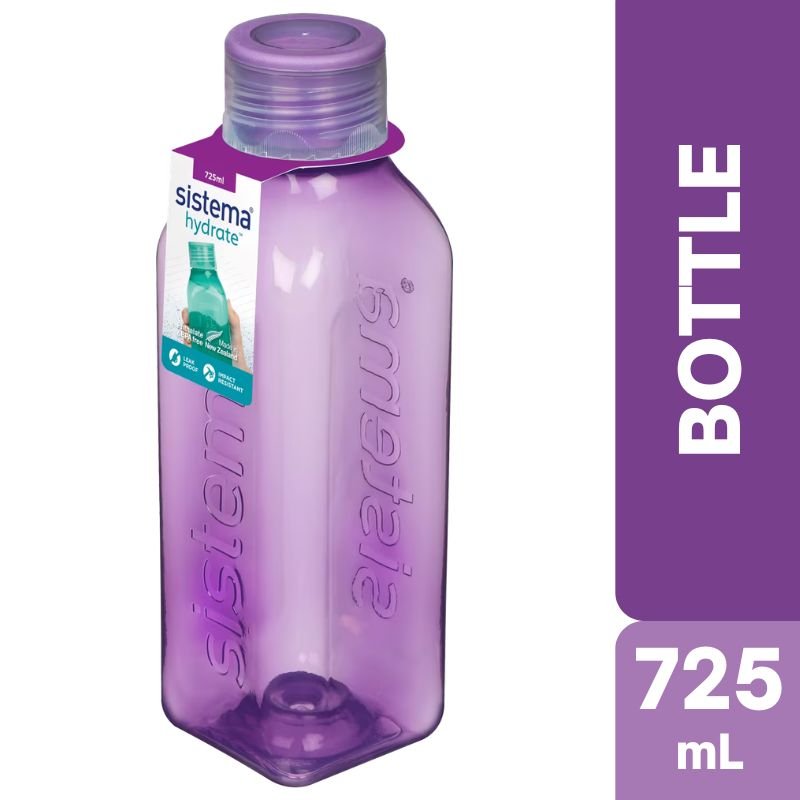 Sistema Hydrate Square Bottle 725mL (Purple)