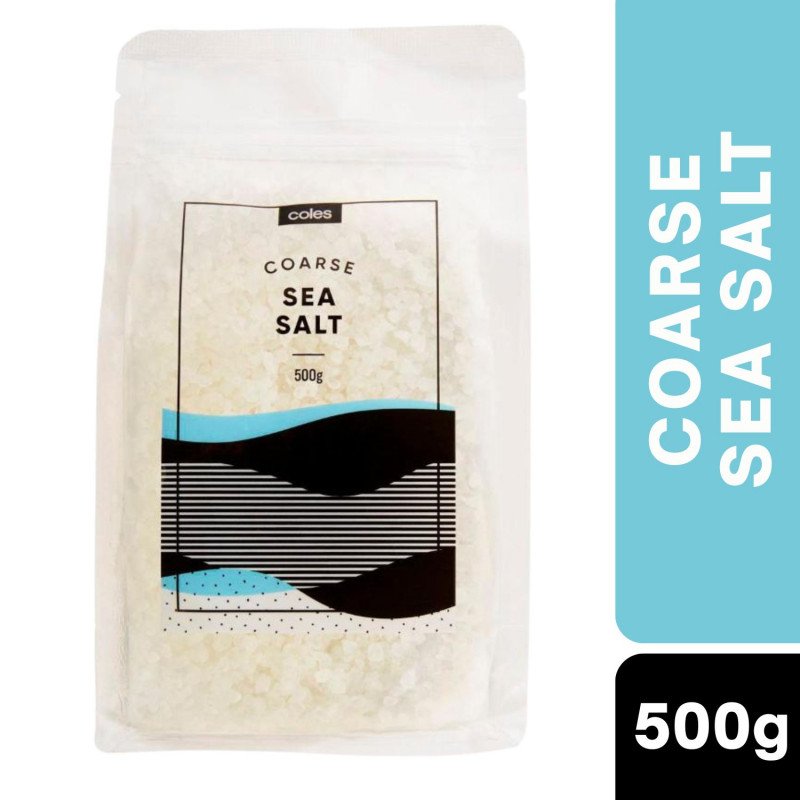 [Expiry Date: 19/01/2029] Coles Coarse Sea Salt Refill Bag 500g