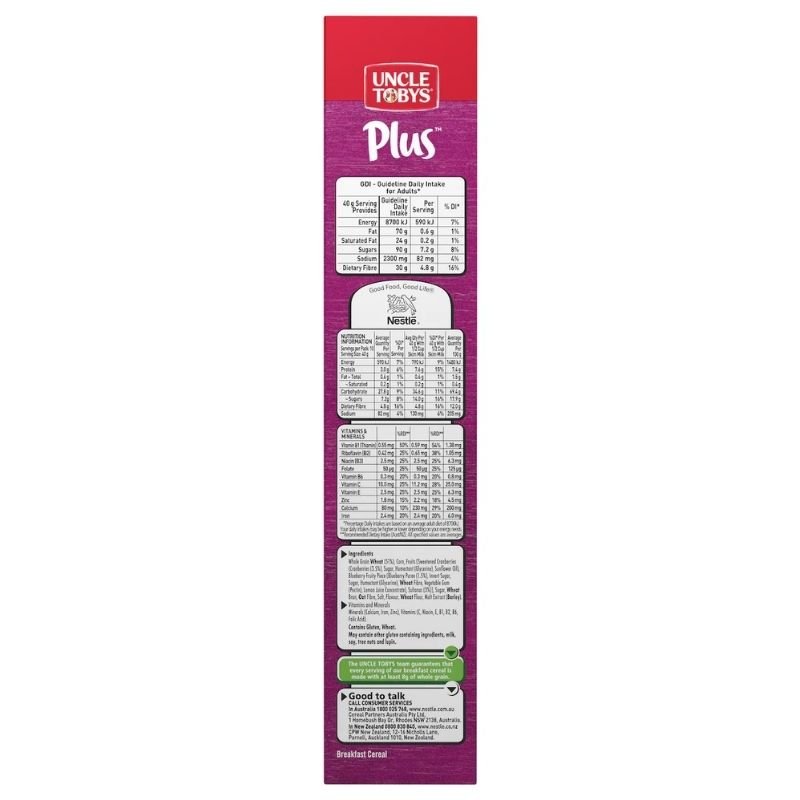 [Expiry Date: 10/12/2026] Uncle Tobys Cereal Plus Antioxidants 435g