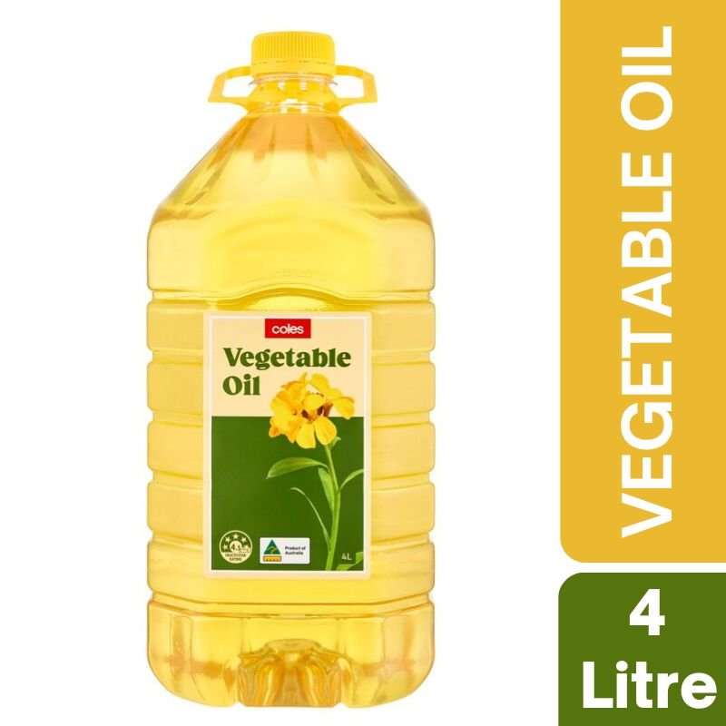 [Expiry Date: 21/08/2027] Coles Vegetable Oil 4 Litre