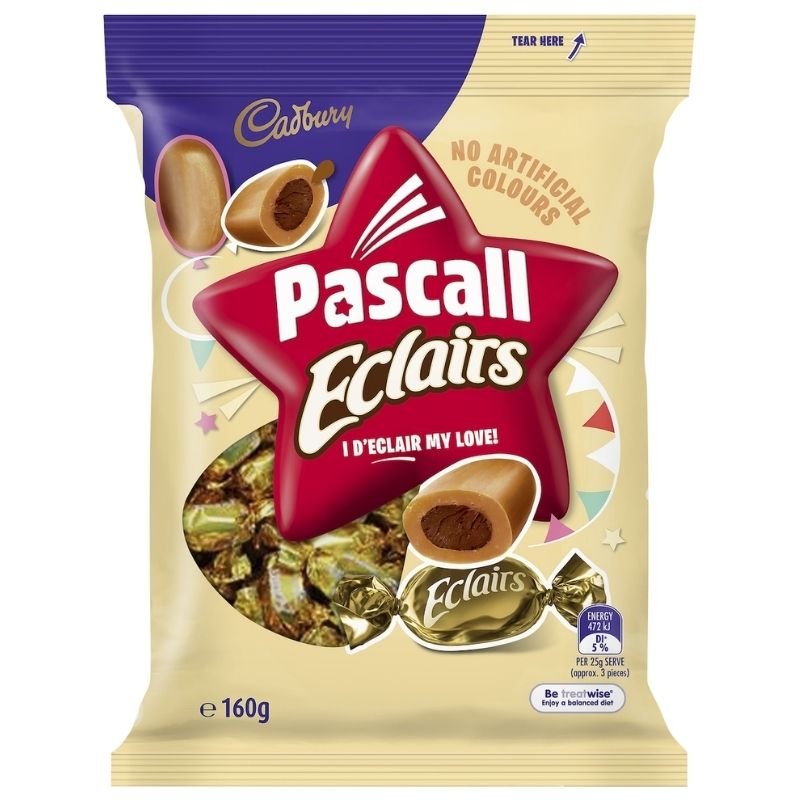 [CLEARANCE Expiry Date: 25/11/2026] Cadbury Pascall Eclairs Chocolate Lollies 160g