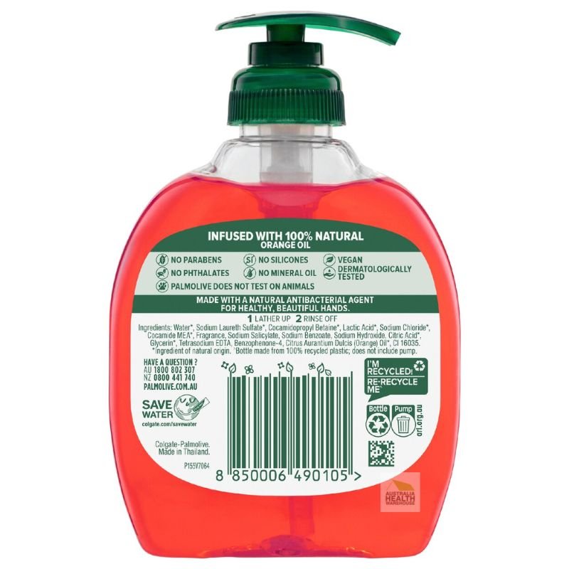 Palmolive Antibacterial Orange Hand Wash 250mL