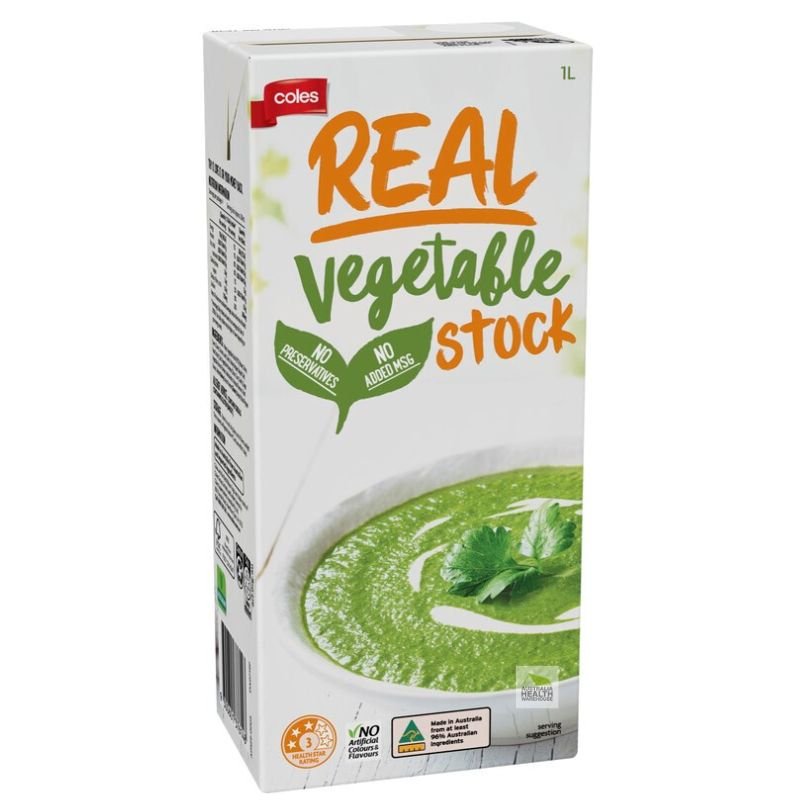 [Expiry Date: 23/09/2026] Coles Real Vegetable Stock Liquid 1 Litre