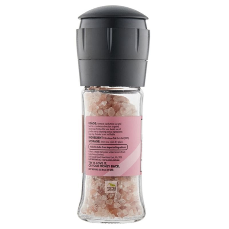 [Expiry Date: 28/03/2027]  Coles Himalayan Pink Salt Grinder 103g