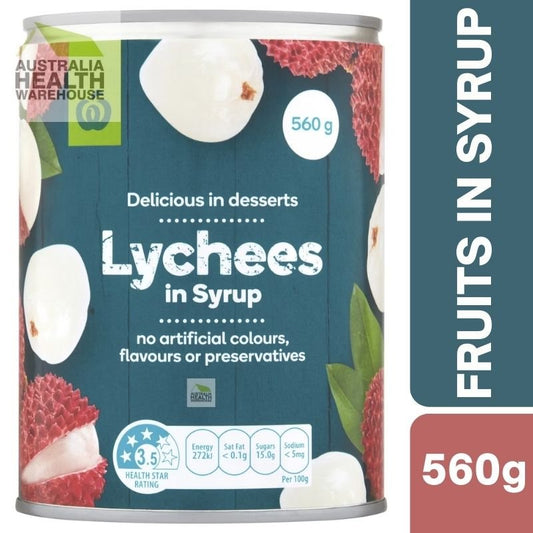 [Expiry Date: 30/04/2027] Woolworths Lychees In Syrup 560g