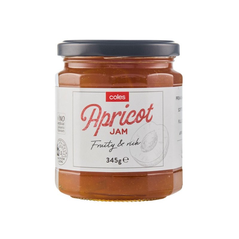 [Expiry: 05/2025] Coles Premium Apricot Jam 345g