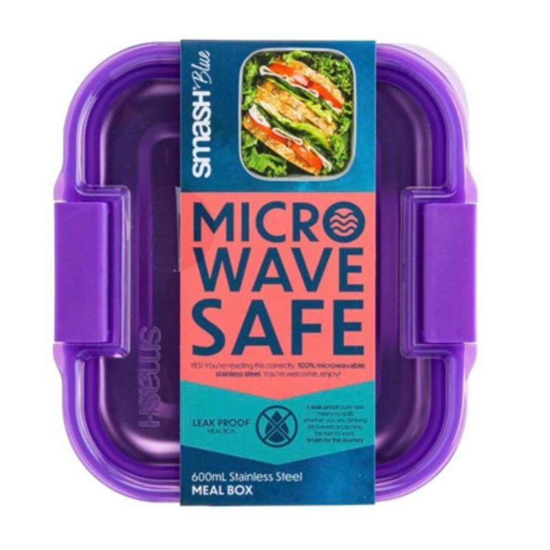 Smash Blue Stainless Steel Meal Box 600mL (PURPLE)