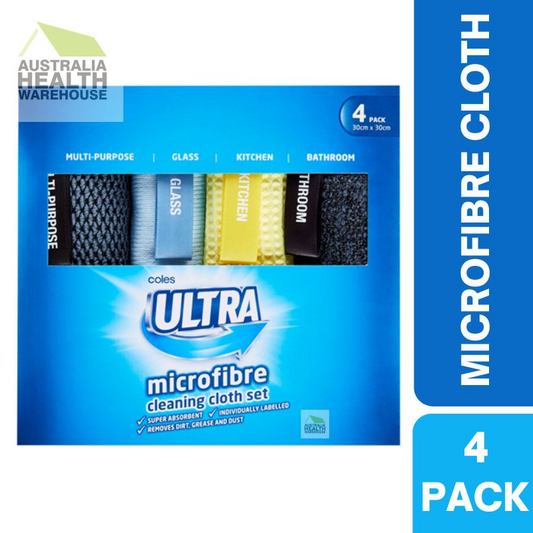 Coles Ultra Microfibre Cloth Set 4 Pack