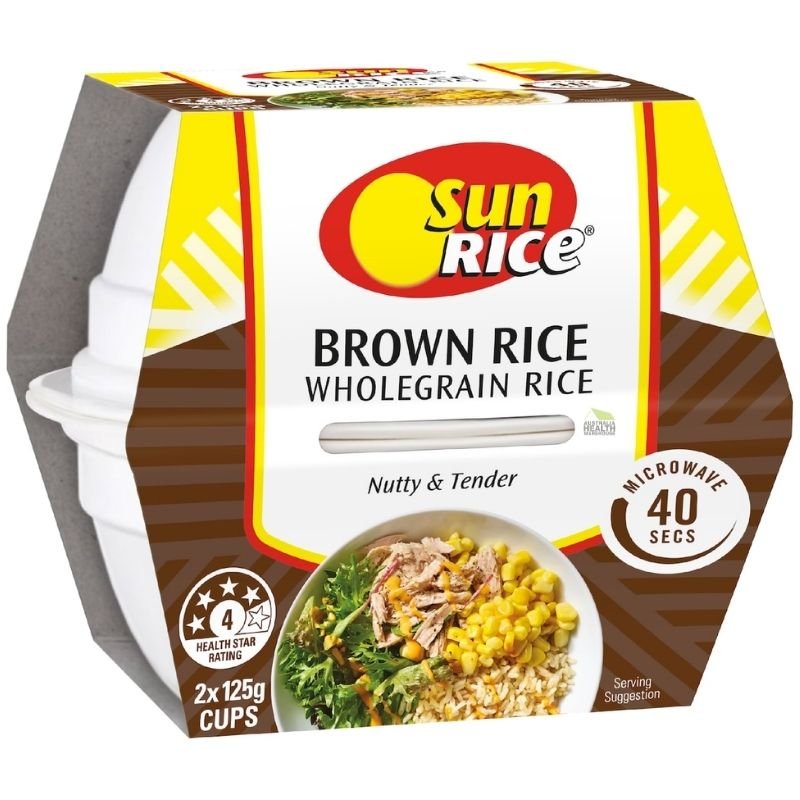 [CLEARANCE Expiry Date: 16/09/2026] Woolworths Brown Rice Microwave Cups 2 Pack (2 x 125g)  | Oz Mart