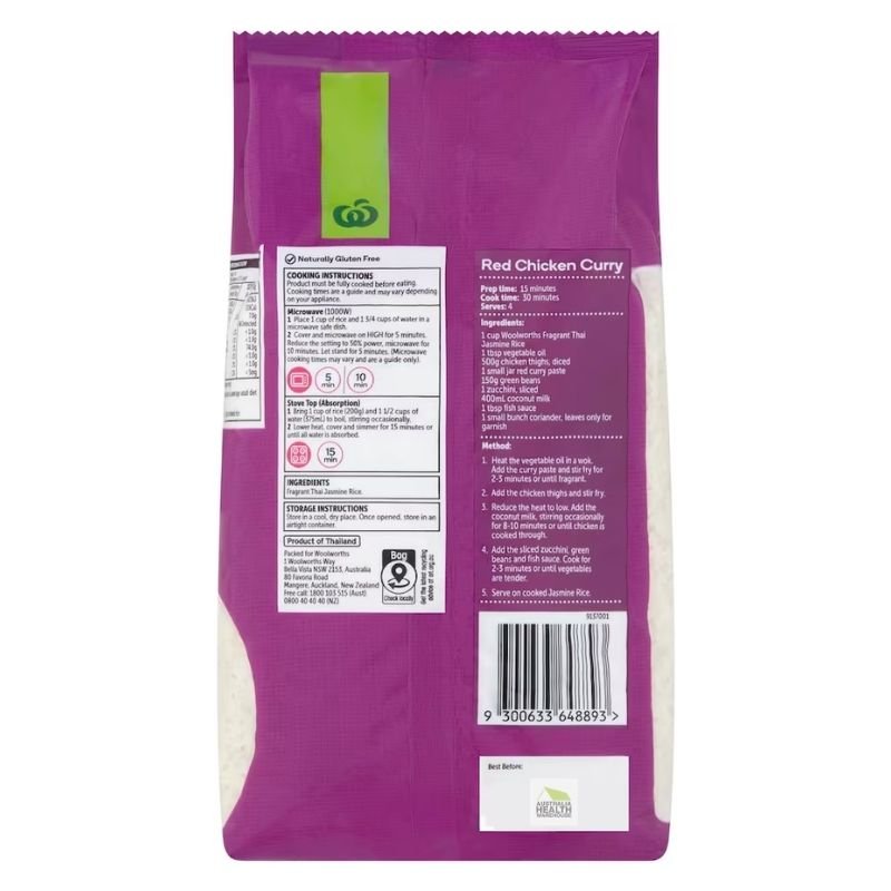 [Expiry: 11/2027] Woolworths Jasmine Rice 1kg