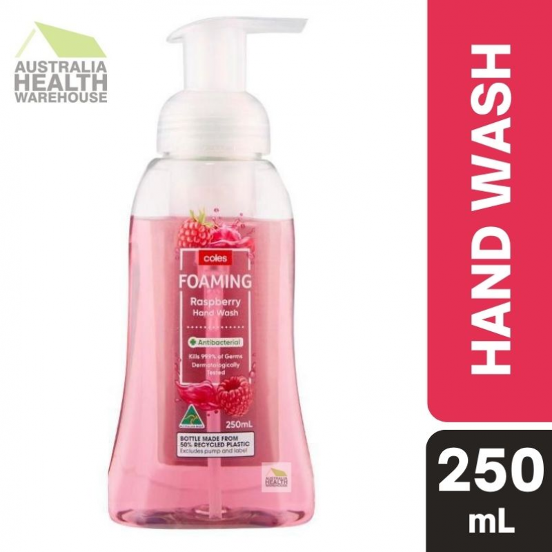Coles Foaming Raspberry Hand Wash Antibacterial 250mL