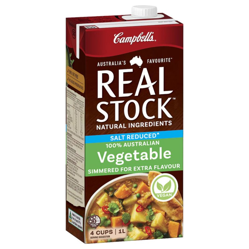 [Expiry Date: 17/05/2027] Campbell's Real Stock Vegetable Salt Reduced 1 Litre