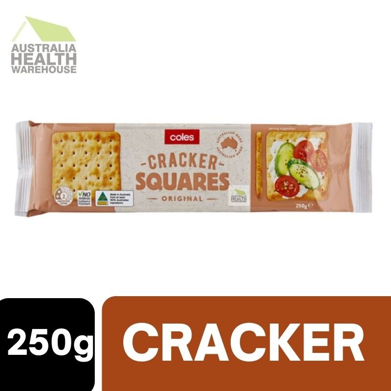 [CLEARANCE Expiry: 02/04/2026] Coles Cracker Squares 250g