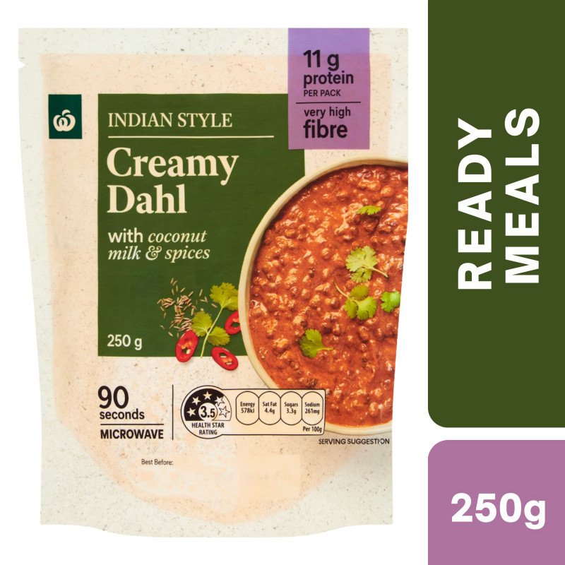 [Expiry Date: 17/05/2026] Woolworths Indian Style Creamy Dahl 250g