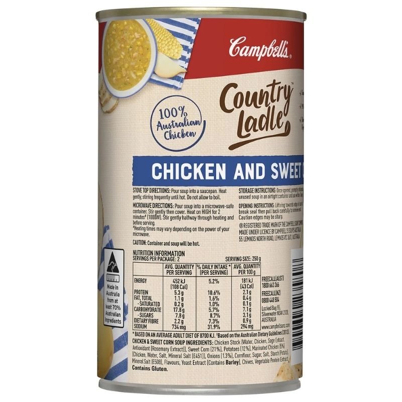 [Expiry Date: 15/09/2028] Campbell's Country Ladle Soup Sweet Corn 505g