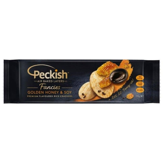 [Expiry Date: 15/04/2027] Peckish Fancies Golden Honey & Soy Rice Crackers 90g