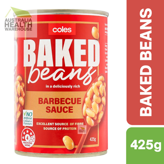 Coles Baked Beans in BBQ Sauce 425g