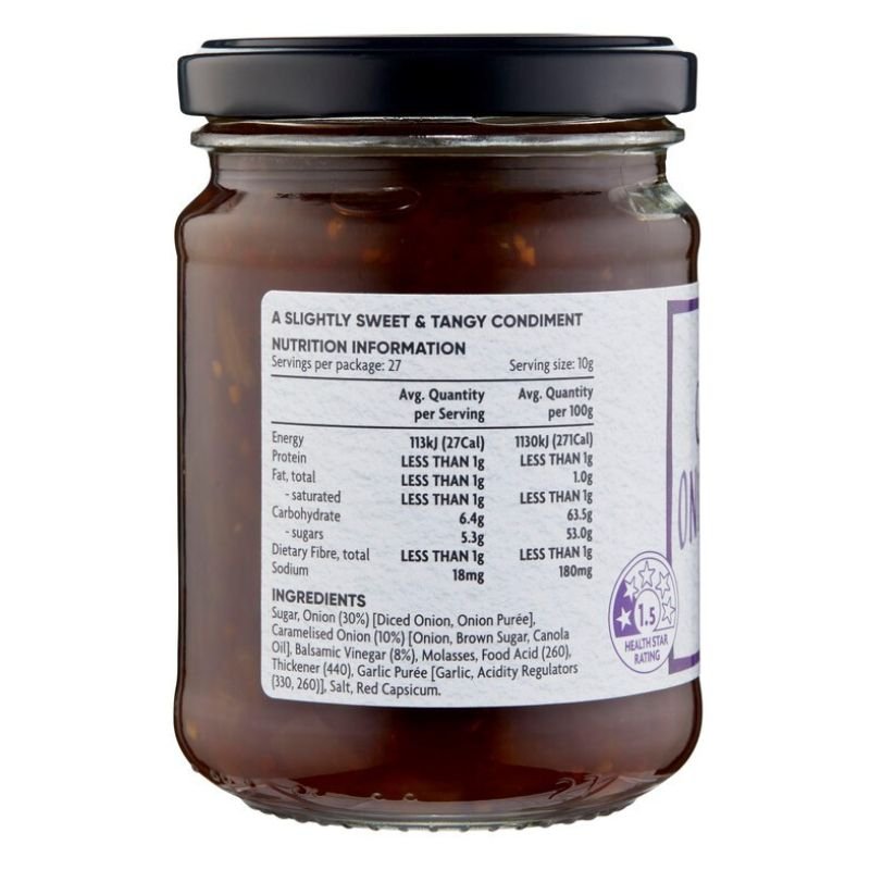 [Expiry: 15/10/2027] Coles Caramelised Onion & Balsamic Chutney 270g