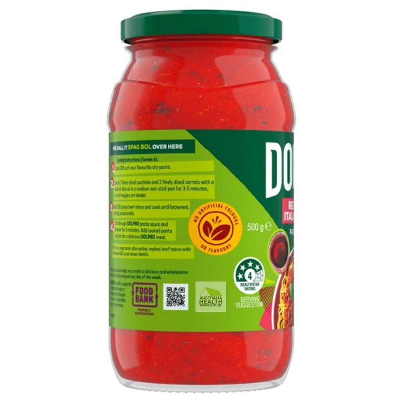 [Expiry Date: 23/11/2026] Dolmio Red Wine & Italian Herbs Pasta Sauce 500g