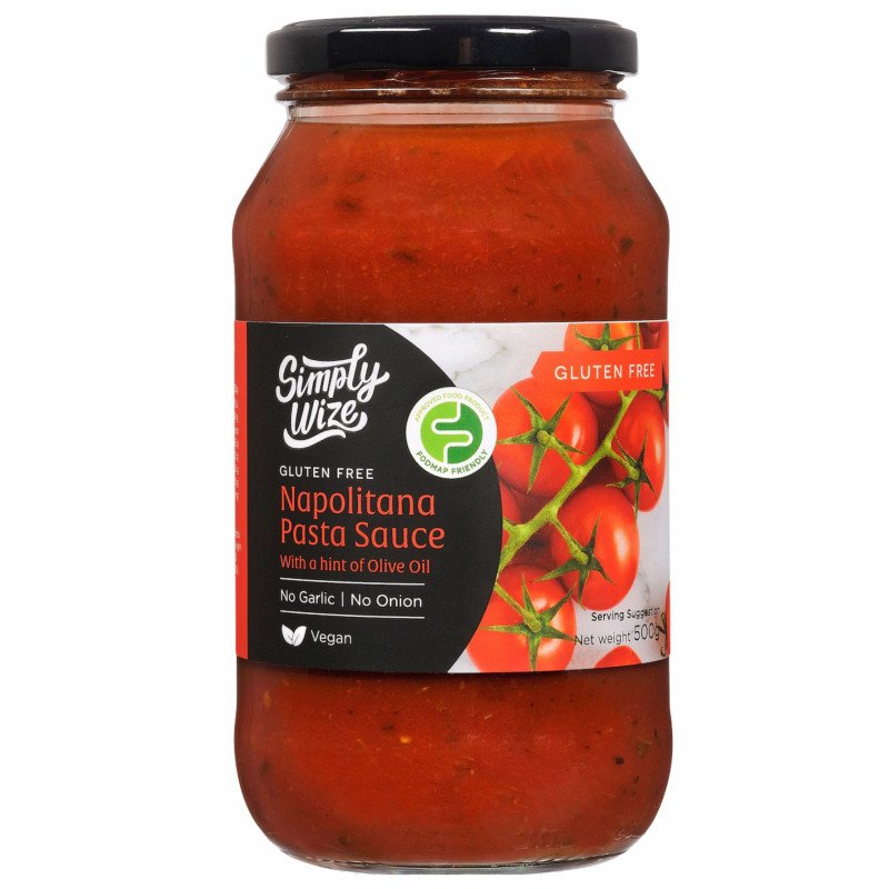 [Expiry Date: 15/12/2027] Simply Wize Gluten Free Napolitana Pasta Sauce 500g
