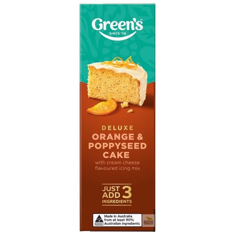 Green's Deluxe Orange & Poppyseed Cake Mix 580g