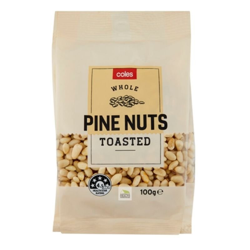 [Expiry Date: 12/10/2026] Coles Whole Toasted Pine Nuts 100g