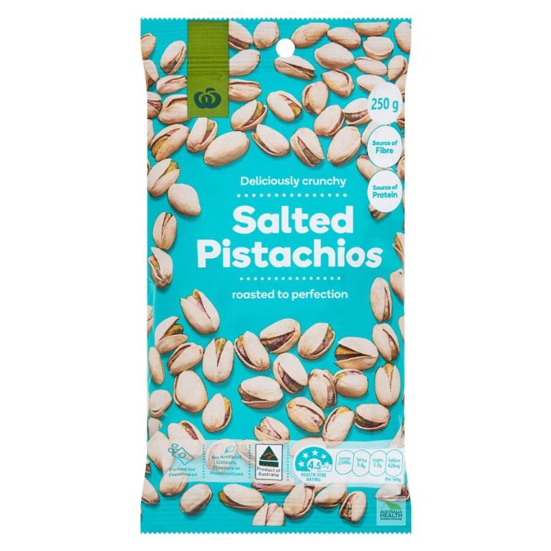 Woolworths Salted Pistachios 250g