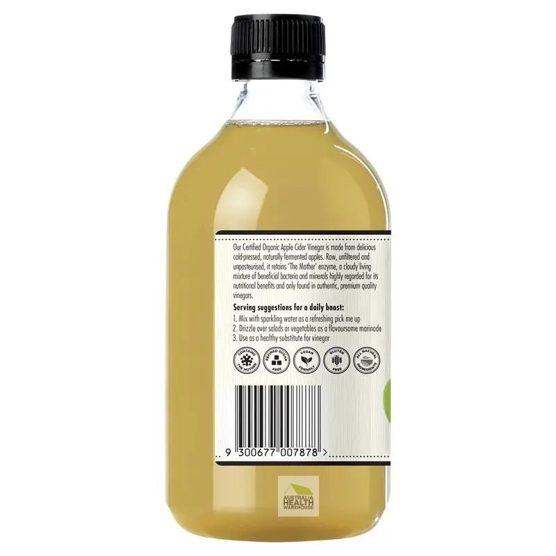 [Expiry: 06/05/2027] Barnes Naturals Organic Apple Cider Vinegar with The Mother 500mL