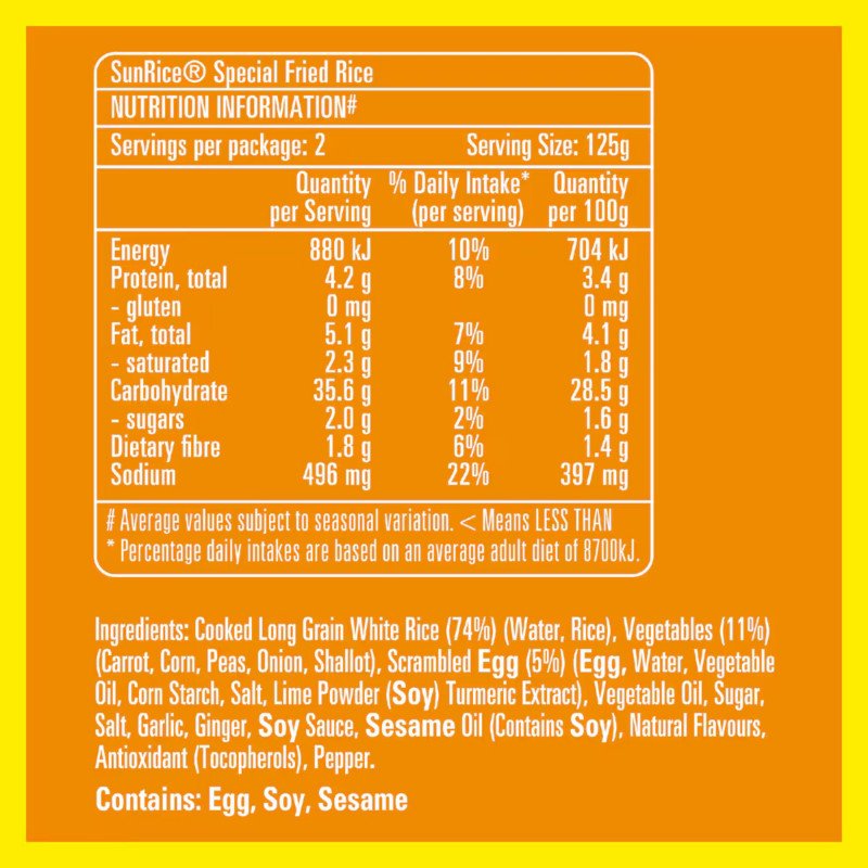 [Expiry Date: 17/02/2027] Sunrice Microwave Flavoured Special Fried Rice Cups 2 x 125g