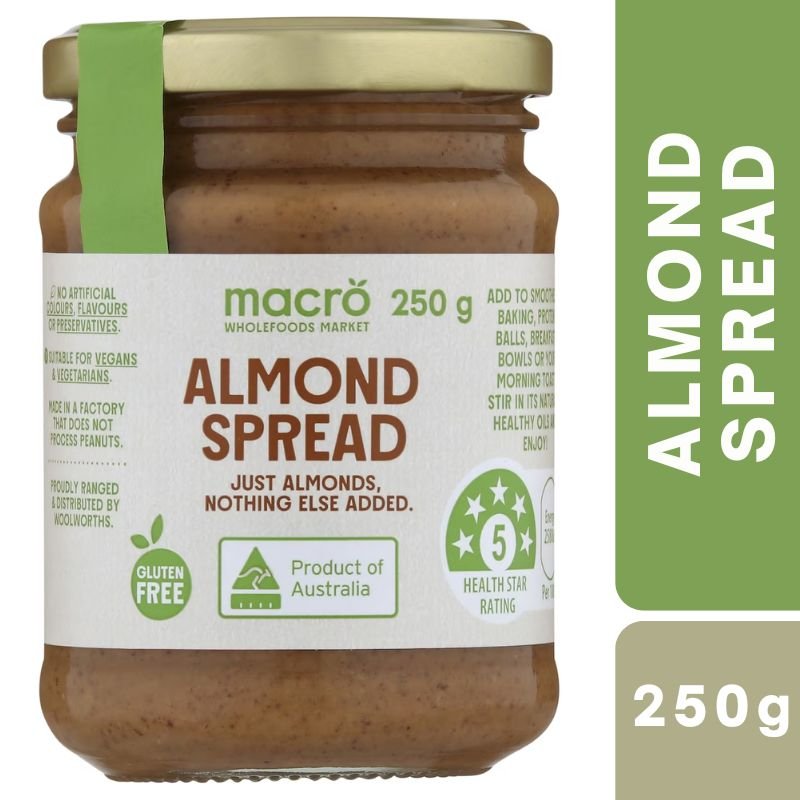 [Expiry: 03/2027] Woolworths Macro Almond Spread 250g