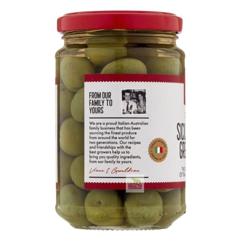 [Expiry Date: 06/03/2028] Sandhurst Sicilian Whole Green Olives 280g