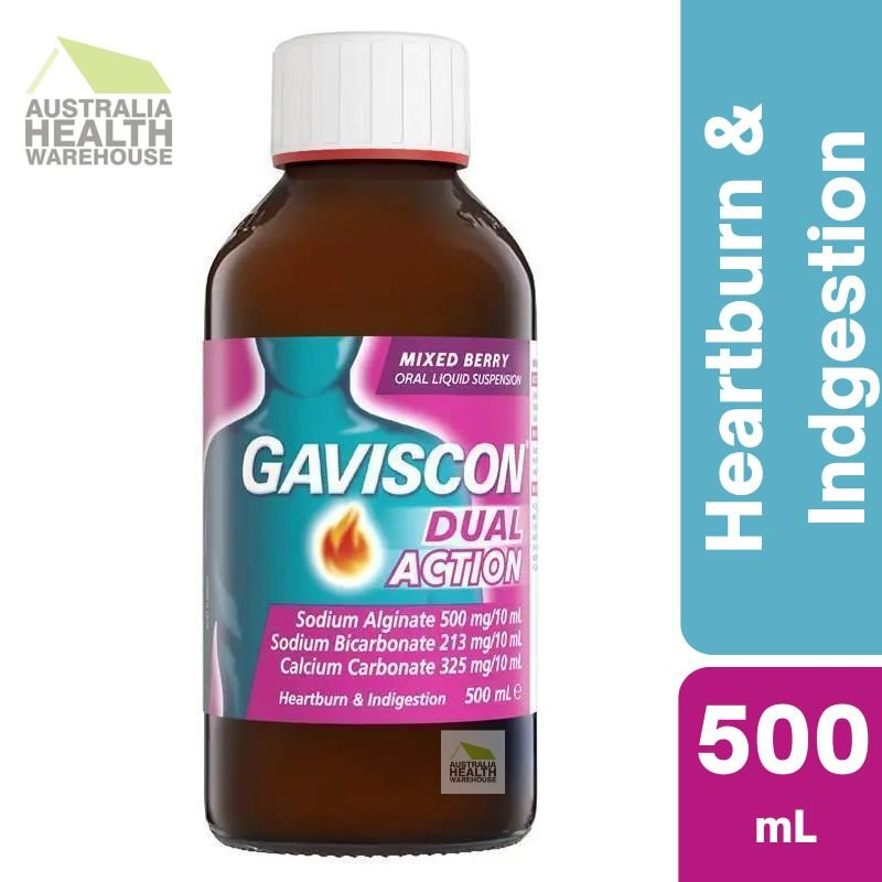 [Expiry: 02/2027] Gaviscon Liquid Dual Action Mixed Berry 500mL